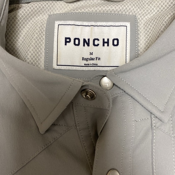 PONCHO “M’s the AHI” active shirt, size M, light gray - Picture 2 of 6